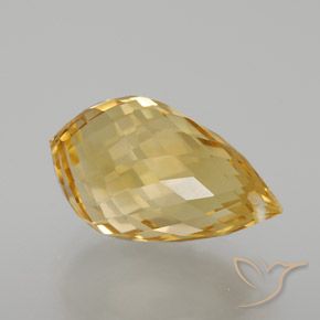 9,17 ctw natürlicher Mittelhelles Gold Citrin, Briolette, VVS