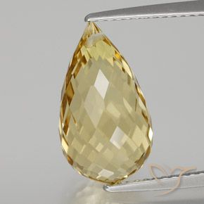6.91ct Natürlicher Golden Citrin, Briolette, VVS-VS
