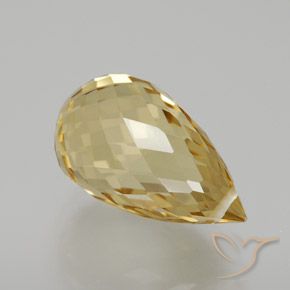 9,17 ctw natürlicher Golden Citrin, Briolette, VVS-VS