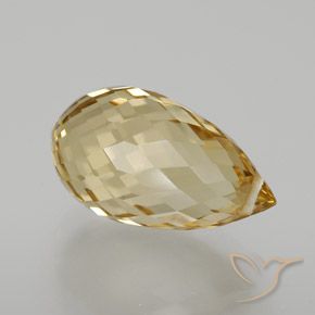9,17 ctw natürlicher Golden Citrin, Briolette, VVS