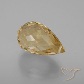 9,17 ctw natürlicher Golden Citrin, Briolette, VVS