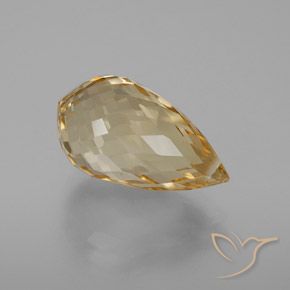 9,17 ctw natürlicher Golden Citrin, Briolette, VVS