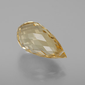 7,09 ctw natürlicher goldener Citrin, Briolette, VVS