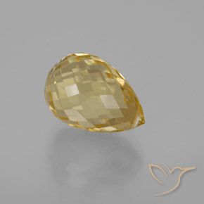 9,17 ctw natürlicher Golden Citrin, Briolette, VVS-VS