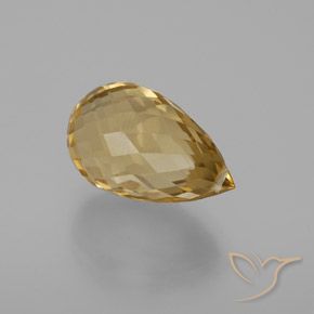 9,17 ctw natürlicher gold-orange Citrin, Briolette, VVS