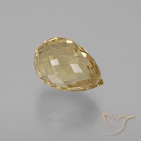 9,17 ctw natürlicher gold-orange Citrin, Briolette, VVS