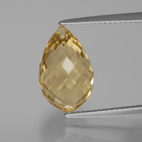 6,90 ctw natürlicher goldener Citrin, Briolette, VVS