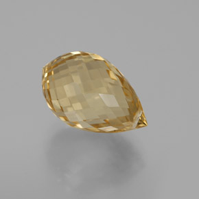 6,90 ctw natürlicher goldener Citrin, Briolette, VVS