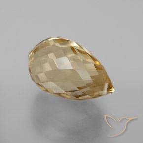 9,17 ctw natürlicher gold-braun Citrin, Briolette, VVS-VS