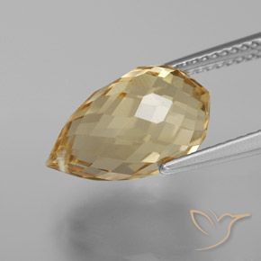 9,17 ctw natürlicher gold-braun Citrin, Briolette, VVS-VS