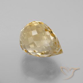 9,17 ctw natürlicher Gold-Orange Citrin, Briolette, VVS-VS