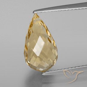 4.93ct Natürlicher Gold-Orange Citrin, Briolette, VS