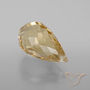 9,17 ctw natürlicher Gold-Orange Citrin, Briolette, VS