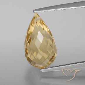 4.71ct Natürlicher Gold-Orange Citrin, Briolette, VVS-VS