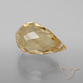 9,17 ctw natürlicher Gold-Orange Citrin, Briolette, VVS-VS