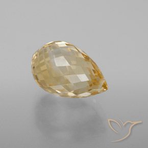9,17 ctw natürlicher Gold-Orange Citrin, Briolette, VVS-VS