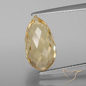 4.68ct Natürlicher Gold-Orange Citrin, Briolette, VVS-VS
