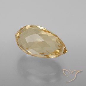 9,17 ctw natürlicher Gold-Orange Citrin, Briolette, VVS-VS