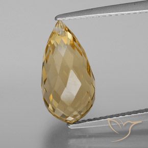 4.70ct Natürlicher Gold-Orange Citrin, Briolette, VVS-VS