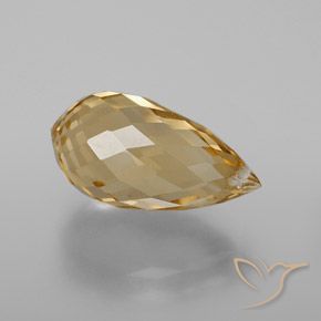 9,17 ctw natürlicher Gold-Orange Citrin, Briolette, VVS-VS
