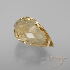9,17 ctw natürlicher Gold-Orange Citrin, Briolette, VVS