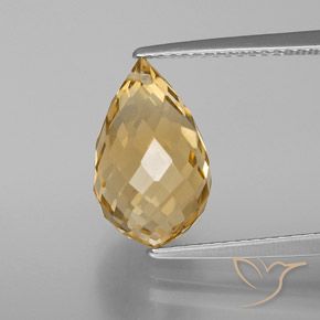 5.05ct Natürlicher Golden Citrin, Briolette, VVS-VS