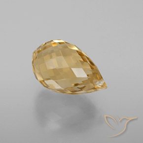 9,17 ctw natürlicher Golden Citrin, Briolette, VVS-VS
