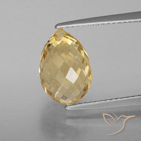 4.98ct Natürlicher Gold-Orange Citrin, Briolette, VVS