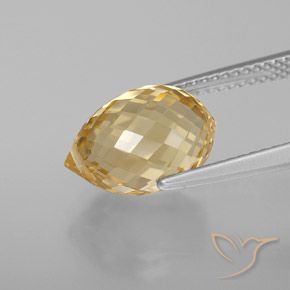 9,17 ctw natürlicher Gold-Orange Citrin, Briolette, VVS