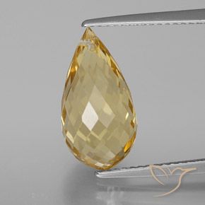 5.97ct Natürlicher Gold-Orange Citrin, Briolette, VVS-VS