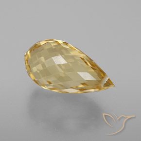 9,17 ctw natürlicher Gold-Orange Citrin, Briolette, VVS-VS