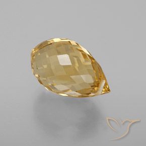 9,17 ctw natürlicher Gold-Orange Citrin, Briolette, VVS