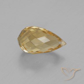 9,17 ctw natürlicher Gold-Orange Citrin, Briolette, VVS
