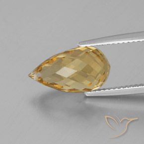 9,17 ctw natürlicher Gold-Orange Citrin, Briolette, VVS