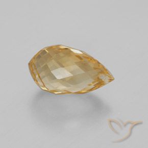 9,17 ctw natürlicher Gold-Orange Citrin, Briolette, VVS