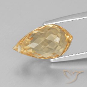 9,17 ctw natürlicher Gelblich Gold Citrin, Briolette, VVS