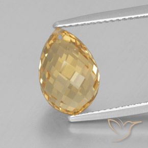 5.04ct Natürlicher Golden Citrin, Briolette, VVS