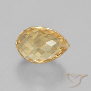9,17 ctw natürlicher Golden Citrin, Briolette, VVS