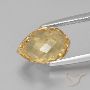 9,17 ctw natürlicher Golden Citrin, Briolette, VVS