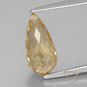 3.96ct Natürlicher Golden Citrin, Briolette, VVS-VS