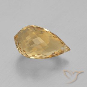 9,17 ctw natürlicher Gold-Orange Citrin, Briolette, VVS