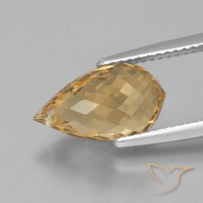 9,17 ctw natürlicher Gold-Orange Citrin, Briolette, VVS