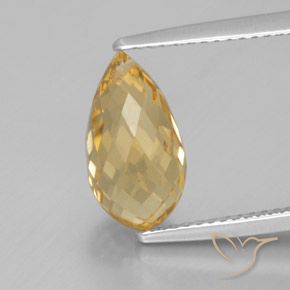 3.49ct Natürlicher Gold-Orange Citrin, Briolette, VVS