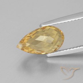 9,17 ctw natürlicher Gold-Orange Citrin, Briolette, VVS