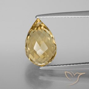 4.90ct Natürlicher Gold-Orange Citrin, Briolette, VVS