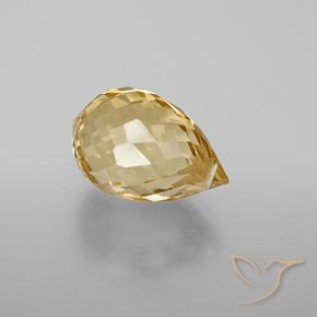 9,17 ctw natürlicher Gold-Orange Citrin, Briolette, VVS