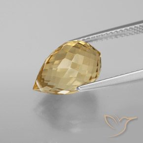 9,17 ctw natürlicher Gold-Orange Citrin, Briolette, VVS