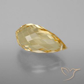 9,17 ctw natürlicher Gold-Orange Citrin, Briolette, VVS-VS