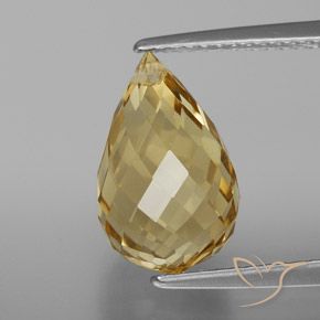 4.78ct Natürlicher Rötliches Gold Citrin, Briolette, VVS-VS