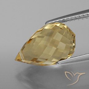9,17 ctw natürlicher Rötliches Gold Citrin, Briolette, VVS-VS